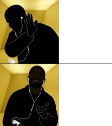 Hotline Bling x iPod no/yes meme Meme Template