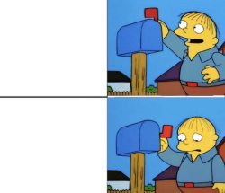 ralph wiggum mailbox flag Meme Template