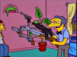 Moe five guns simpsons Meme Template