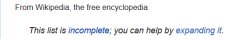 wikipedia this list is incomplete Meme Template