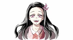 Kamado Nezuko smiles after conquering the sun Meme Template