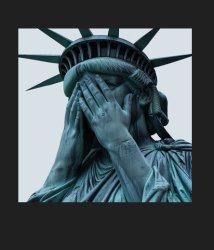 Liberty hides eyes Meme Template