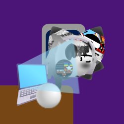 grayscale staring at laptop Meme Template