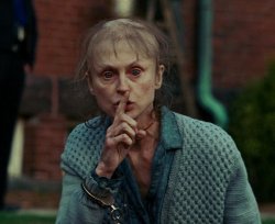 shutter island scary lady shhh Meme Template