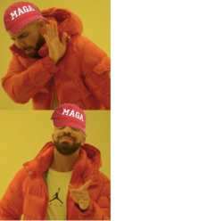 MAGA yes\no Meme Template