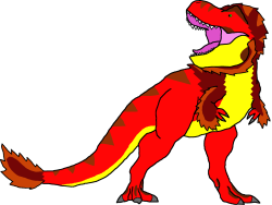 Tyrex roaring while posing Meme Template