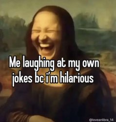 Mona Lisa laughing Meme Template