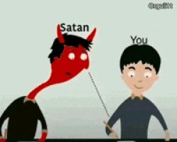 Satan copying you Meme Template