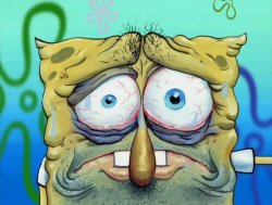 Exhausted Spongebob Meme Template