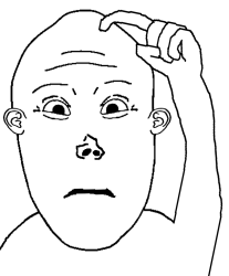 Wojak scratching his head Meme Template