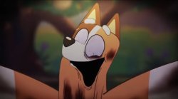 Bluey Nuclear AU: Captura de pantalla del personaje de la mamá i Meme Template