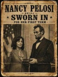 Nancy Pelosi sworn in by Lincoln Meme Template