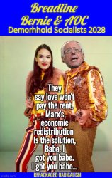 Breadline Bernie and AOC hippies Meme Template