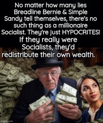 Breadline Bernie and AOC rich Meme Template