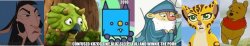 Confused kuzco, tiny bluz sleepy fuli and Winnie the pooh Meme Template