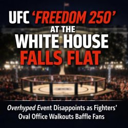 The UFC "Freedom 250" event on the White House South Lawn Meme Template