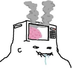 Microwave Brain Face Meme Template