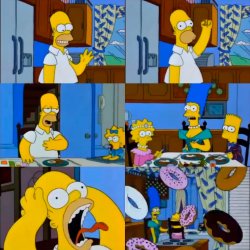 Homero rosquilla Meme Template