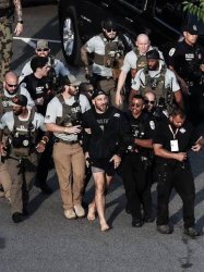 UFC fighter escorted off White House Meme Template