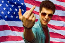 America middle finger Meme Template