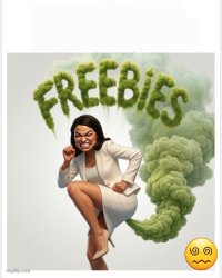 AOC Farting about Freebies Meme Template