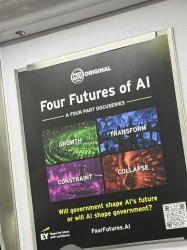 four futures of AI Meme Template