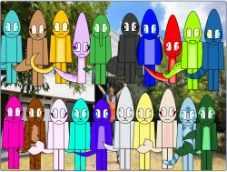 Fauna World EggHead Characters Meme Template