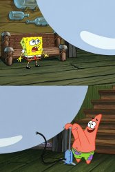 Patrick Paint buble Meme Template