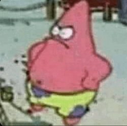 Upset Patrick Star Meme Template