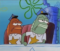 Bikini bottom police Meme Template
