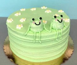 Frog cake holding hands Meme Template