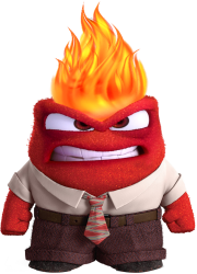 Anger Has a Fire on his Head Meme Template
