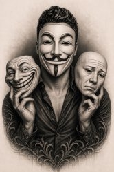 3 Faced Society Meme Template