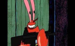 Mr Krabs what is the gun for Meme Template