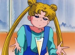 WTF Face Usagi Tsukino Meme Template