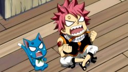 Natsu and Happy angry Meme Template