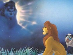 Lion King Mufasa in the sky Meme Template