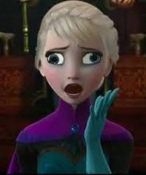 Elsa derped out on drugs Meme Template