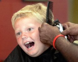 Black barber haircut kid Meme Template