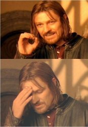 Conflicted Boromir Meme Template