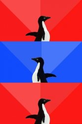 Socially Awesome Awkward Awesome Penguin Meme Template