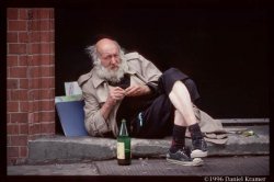 homeless man drinking Meme Template