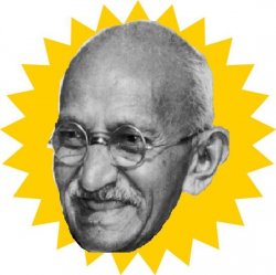 Gandhi laughs Meme Template