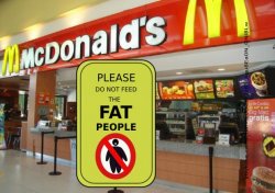 Don't feed the fat people sign Meme Template