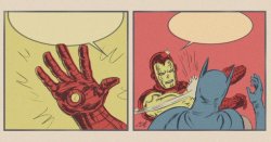 Iron Man Slapping Batman Meme Template