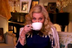 Madonna Drinks Tea Meme Template