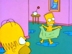 Bart Wiping at Homer SImpson Meme Template
