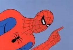 Spider-Man raising finger Meme Template