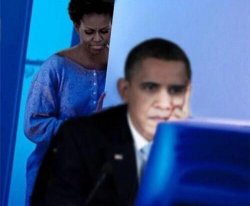 Obama computer Meme Template