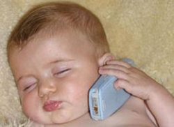 baby sleeping on phone Meme Template
